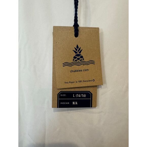 Chubbies Boy's Size Large Short Sleeve Polo Shirt White NWT - Picture 4 of 4